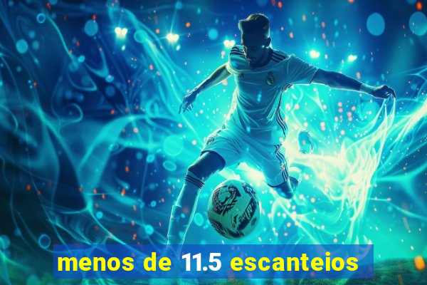 menos de 11.5 escanteios