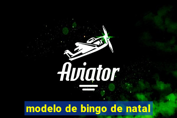 modelo de bingo de natal