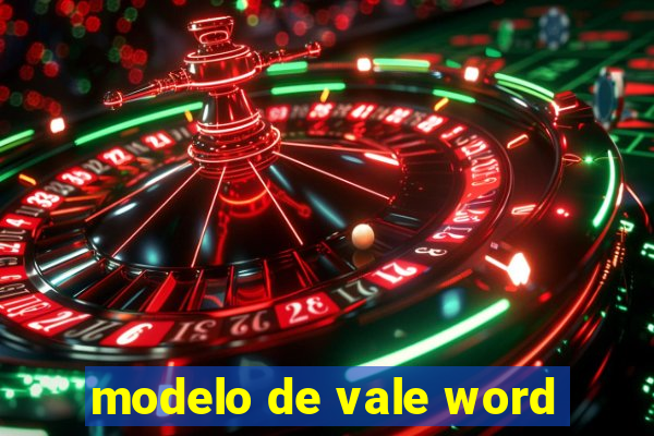 modelo de vale word