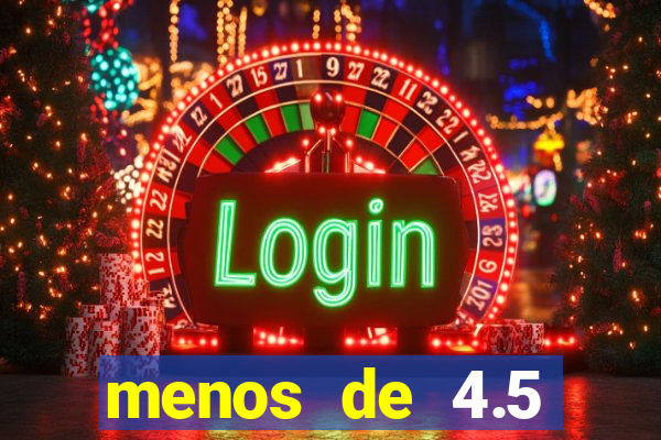 menos de 4.5 escanteios o que significa