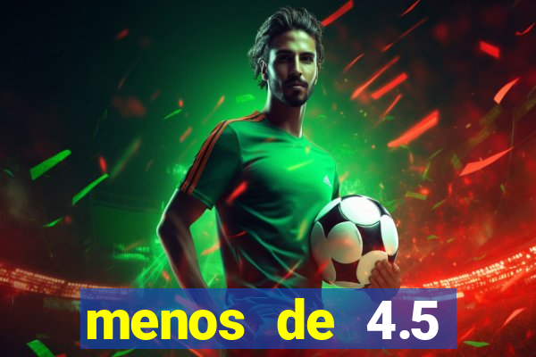 menos de 4.5 escanteios o que significa