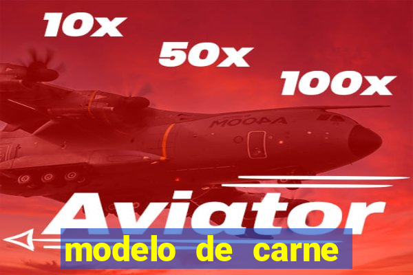 modelo de carne para pagamento
