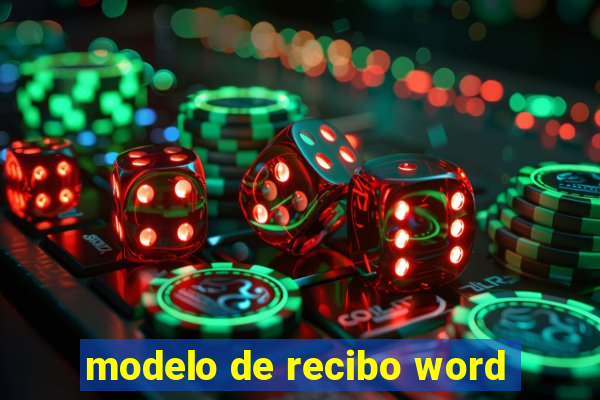 modelo de recibo word