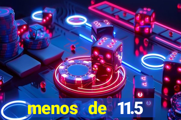 menos de 11.5 escanteios o que significa