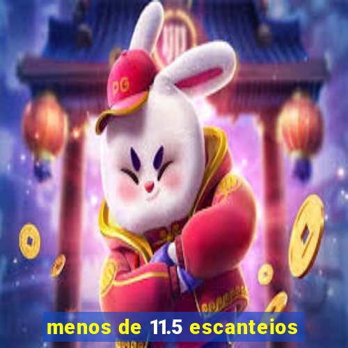 menos de 11.5 escanteios