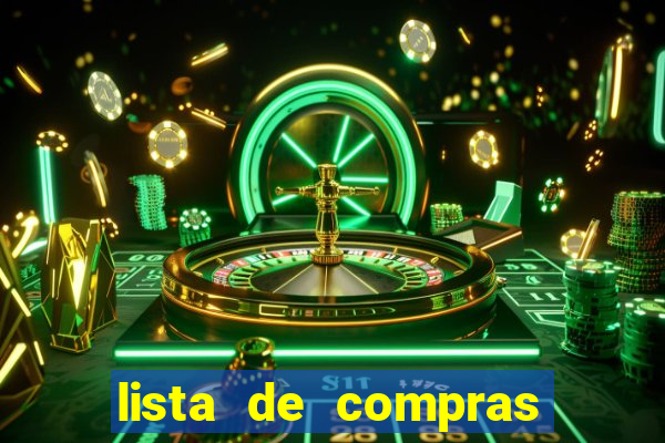 lista de compras para 2 pessoas