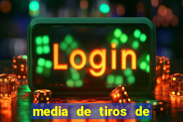 media de tiros de meta por jogo