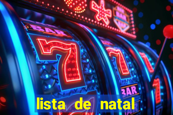 lista de natal para imprimir