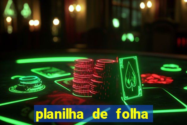 planilha de folha de pagamento