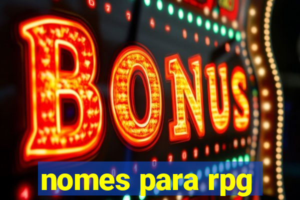 nomes para rpg