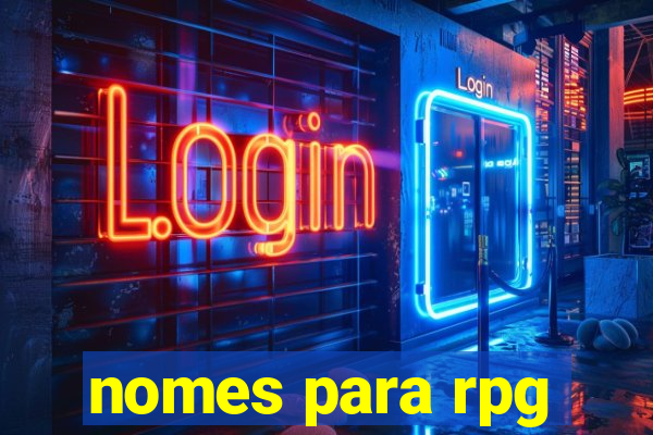 nomes para rpg