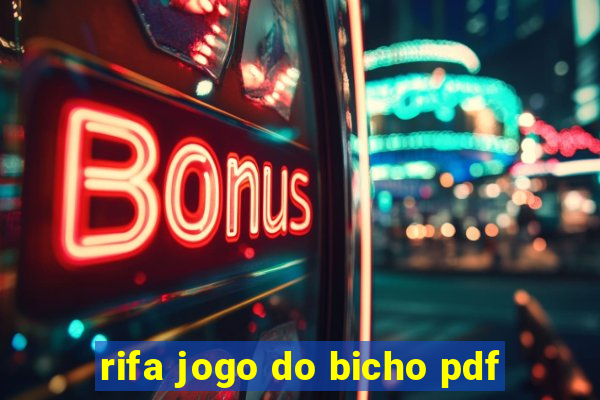 rifa jogo do bicho pdf
