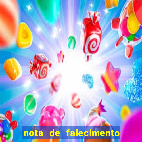 nota de falecimento em campos altos hoje