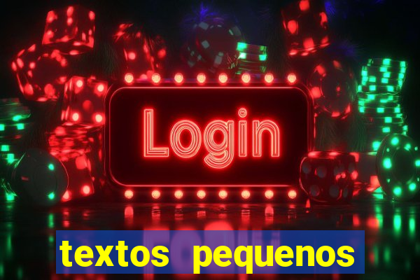 textos pequenos para alfabetizar