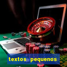 textos pequenos para alfabetizar