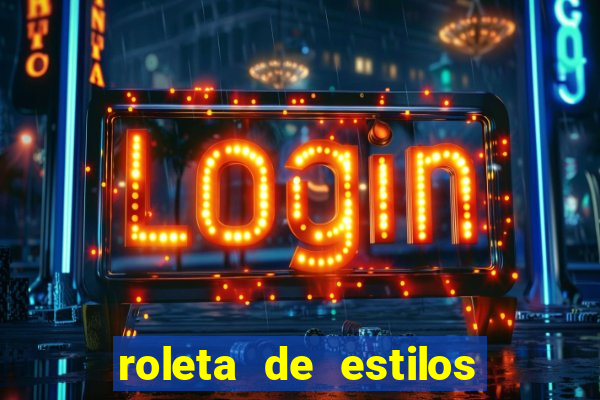 roleta de estilos de roupas