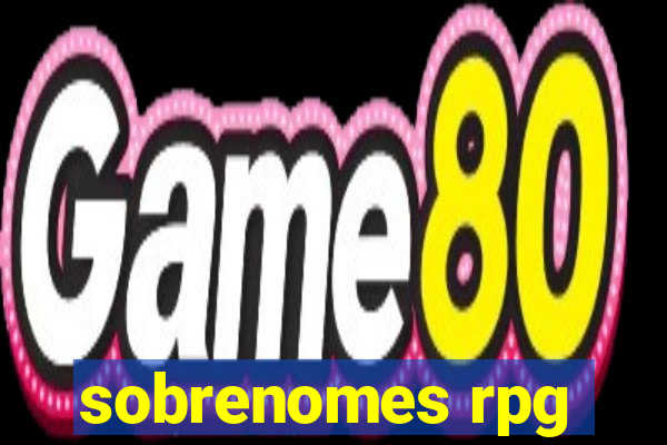 sobrenomes rpg