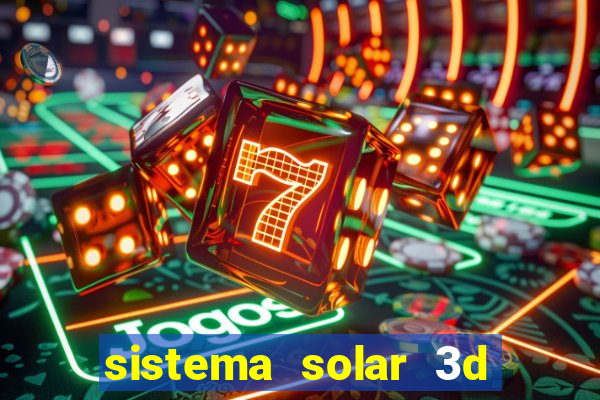 sistema solar 3d em movimento