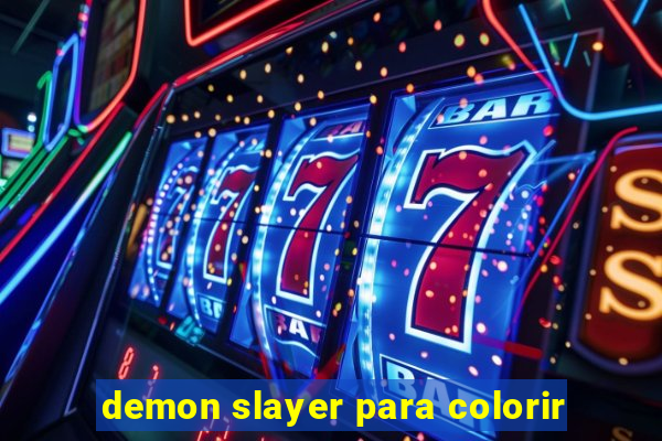 demon slayer para colorir
