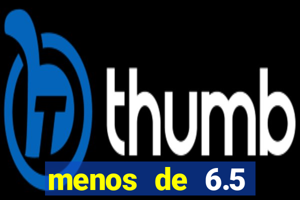 menos de 6.5 escanteios o que significa
