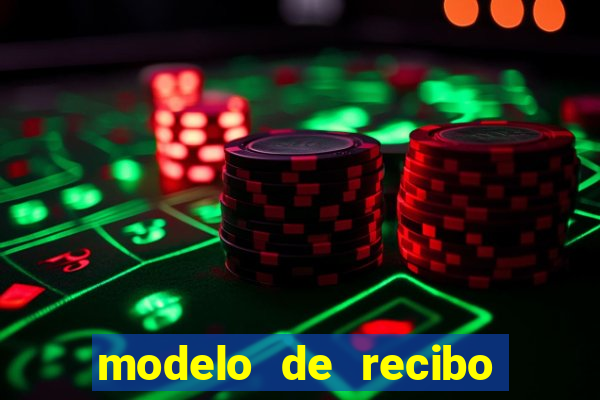 modelo de recibo de pagamento word