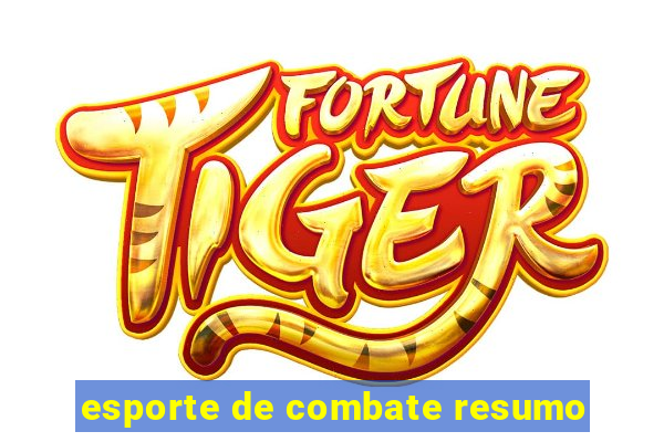 esporte de combate resumo