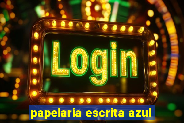 papelaria escrita azul