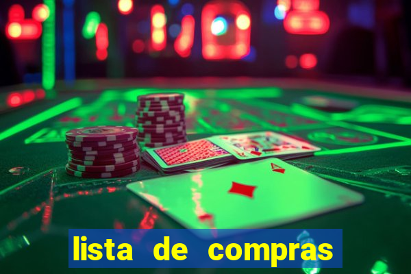 lista de compras mensal para 2 pessoas