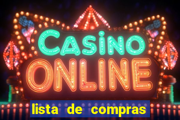 lista de compras mensal para 2 pessoas
