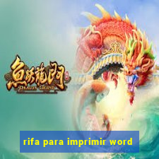 rifa para imprimir word