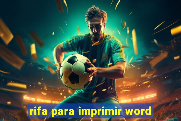 rifa para imprimir word