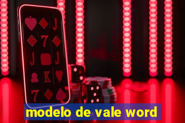 modelo de vale word
