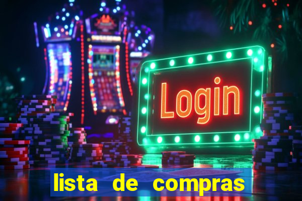 lista de compras para 2 pessoas