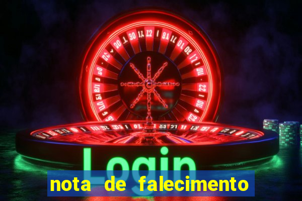 nota de falecimento a tribuna santos