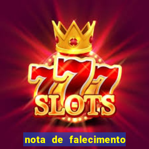 nota de falecimento a tribuna santos