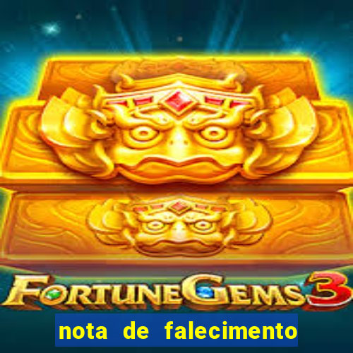 nota de falecimento a tribuna santos