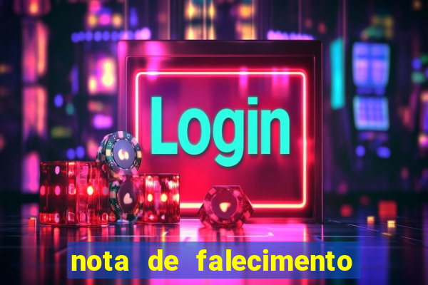 nota de falecimento a tribuna santos
