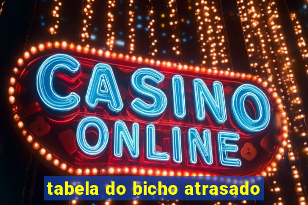 tabela do bicho atrasado