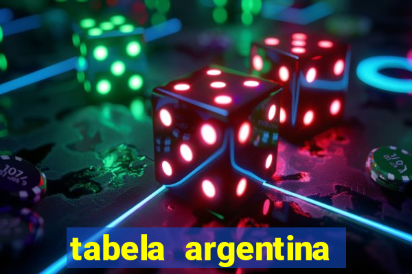 tabela argentina torneo betano