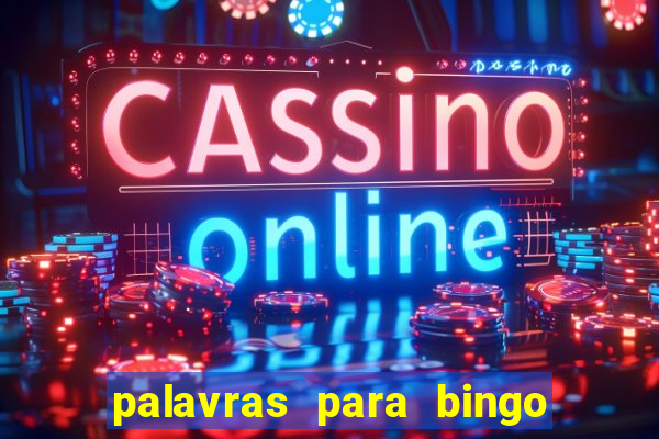 palavras para bingo cha de bebe