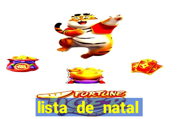 lista de natal para imprimir