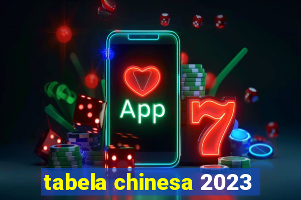 tabela chinesa 2023
