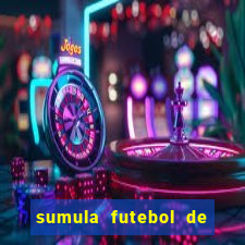 sumula futebol de campo word