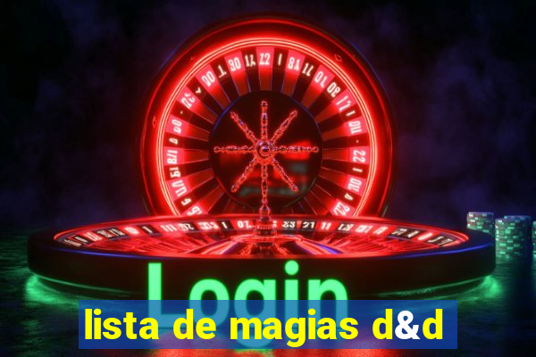 lista de magias d&d