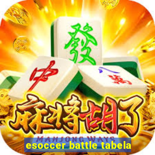 esoccer battle tabela