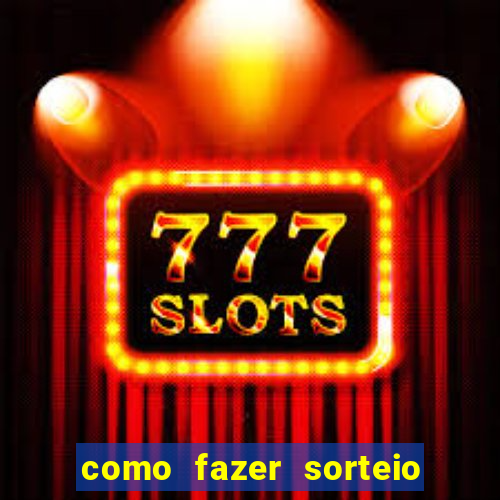 como fazer sorteio de cores online
