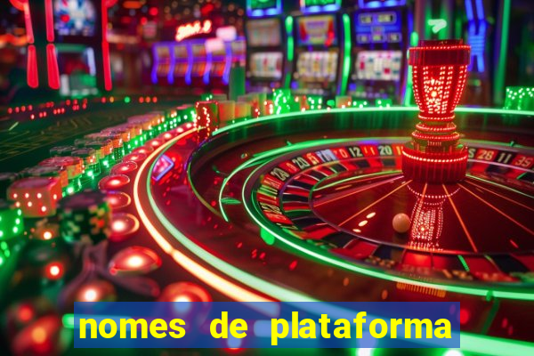 nomes de plataforma de jogos de aposta