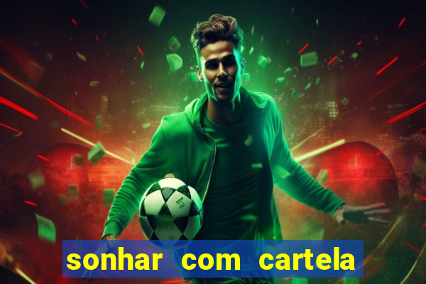 sonhar com cartela de bingo