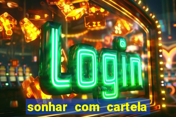 sonhar com cartela de bingo