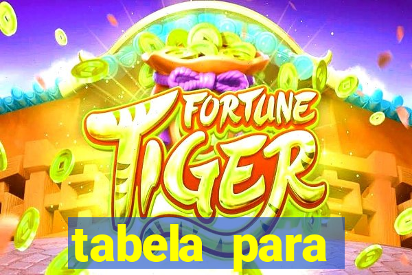 tabela para misturar cores